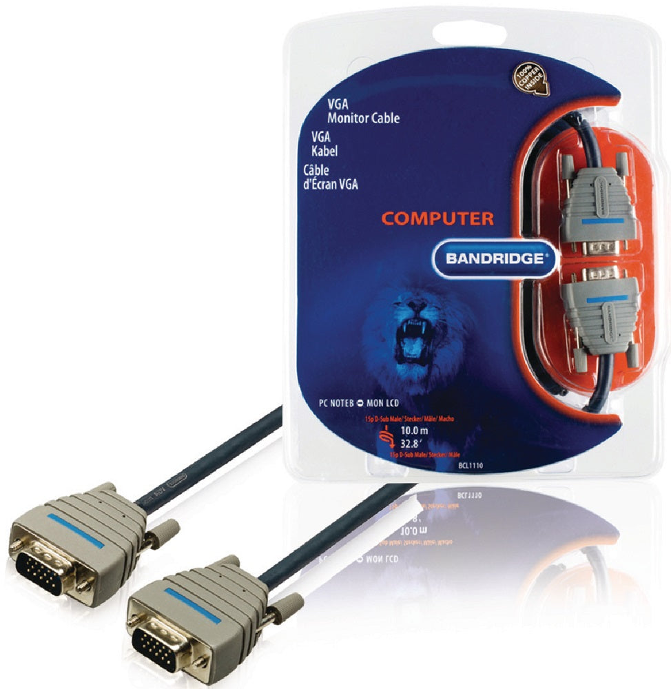 Cavo VGA maschio-maschio 10m blu Bandridge BCL1110 8717587012389 WB1560