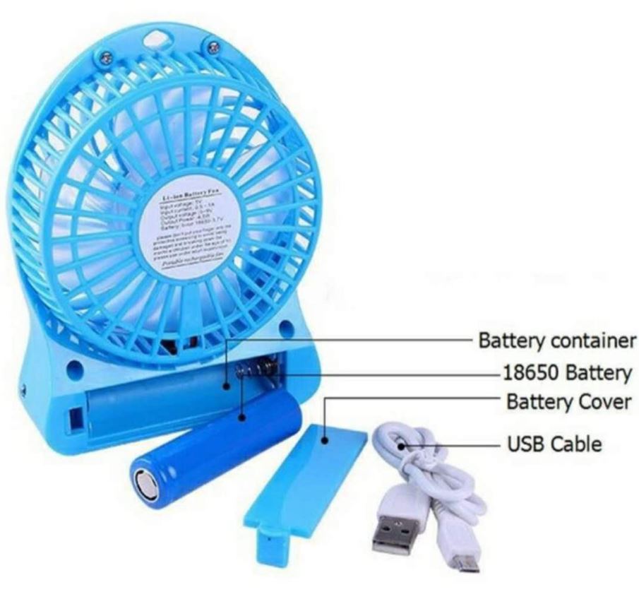 Ventilatore ricaricabile portatile - vari colori 6918032020078 WB1578
