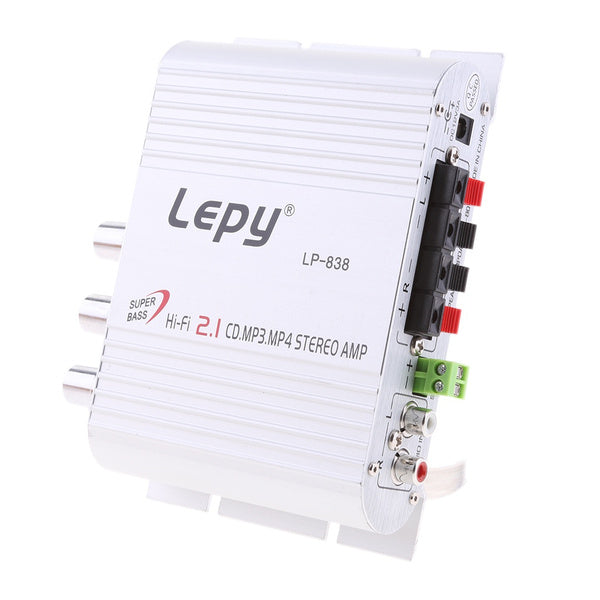 Amplificatore stereo Booster 2.1 15Wx2 + 20Wx1 Lepy LP838 WB1628