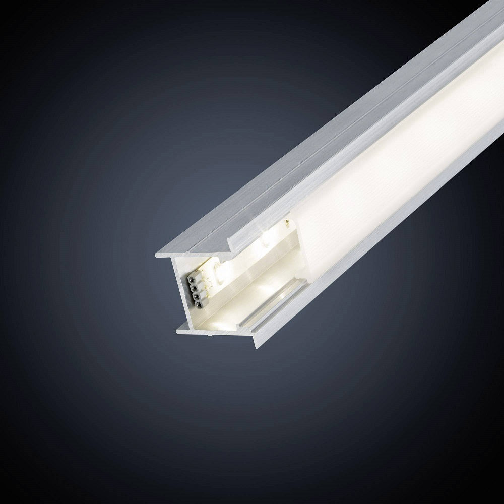 Profilo da incasso in acciaio satinato 1m per strisce LED Paulmann 708.60 4000870708606 WB163