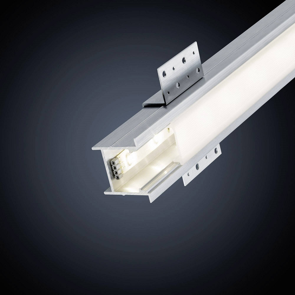 Profilo da incasso in acciaio satinato 1m per strisce LED Paulmann 708.60 4000870708606 WB163