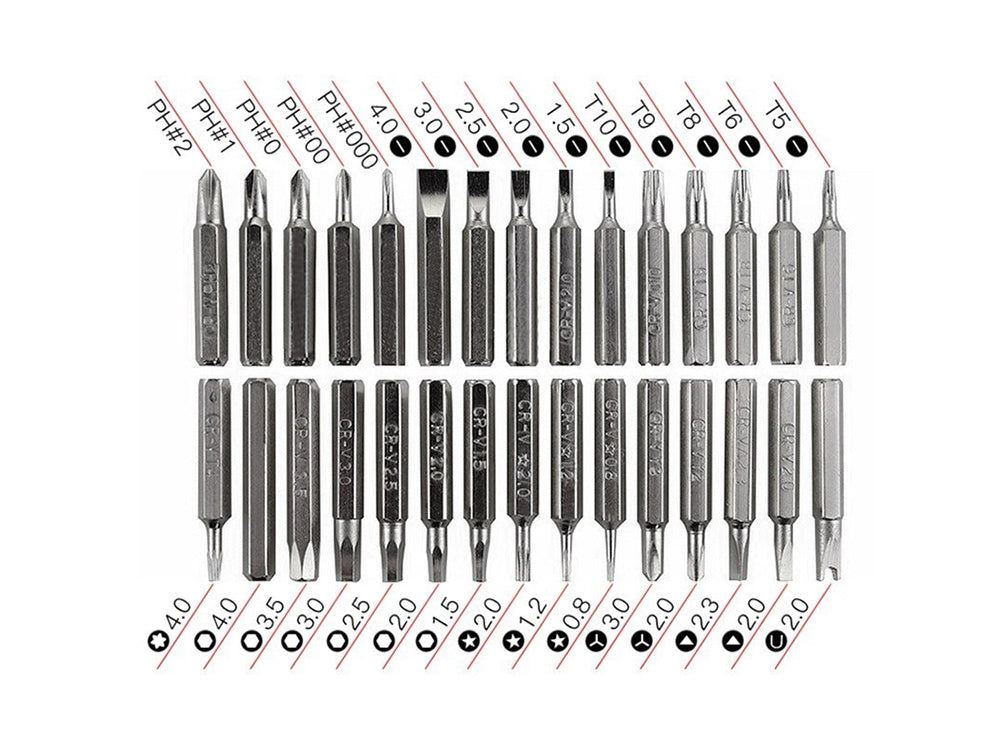 Set di cacciaviti torx di precisione 32 in 1 11325 5907451337387 WB1649