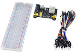 Kit breadboard MB102 830 punti con cavi jumper e modulo di alimentazione