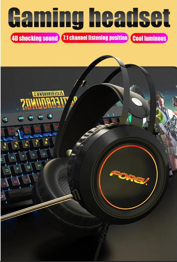 Cuffie da gaming con microfono virtual 7.1 audio con illuminazione LED  FV-G95 WB1715