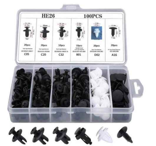 Set di rivetti in platica HE26 100 pezzi