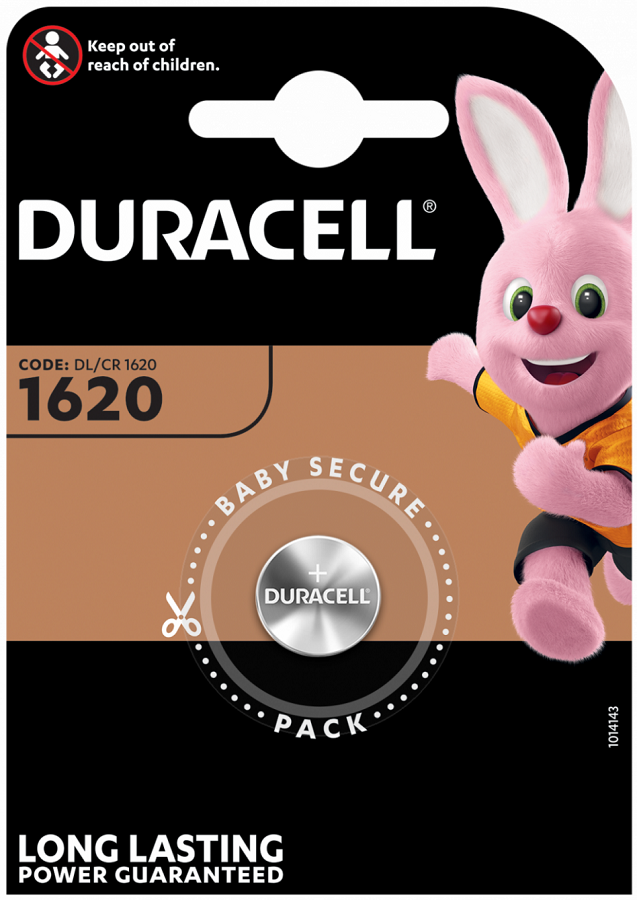 Batteria a bottone al litio 3V CR1620 Duracell 5000394030367 WB1882