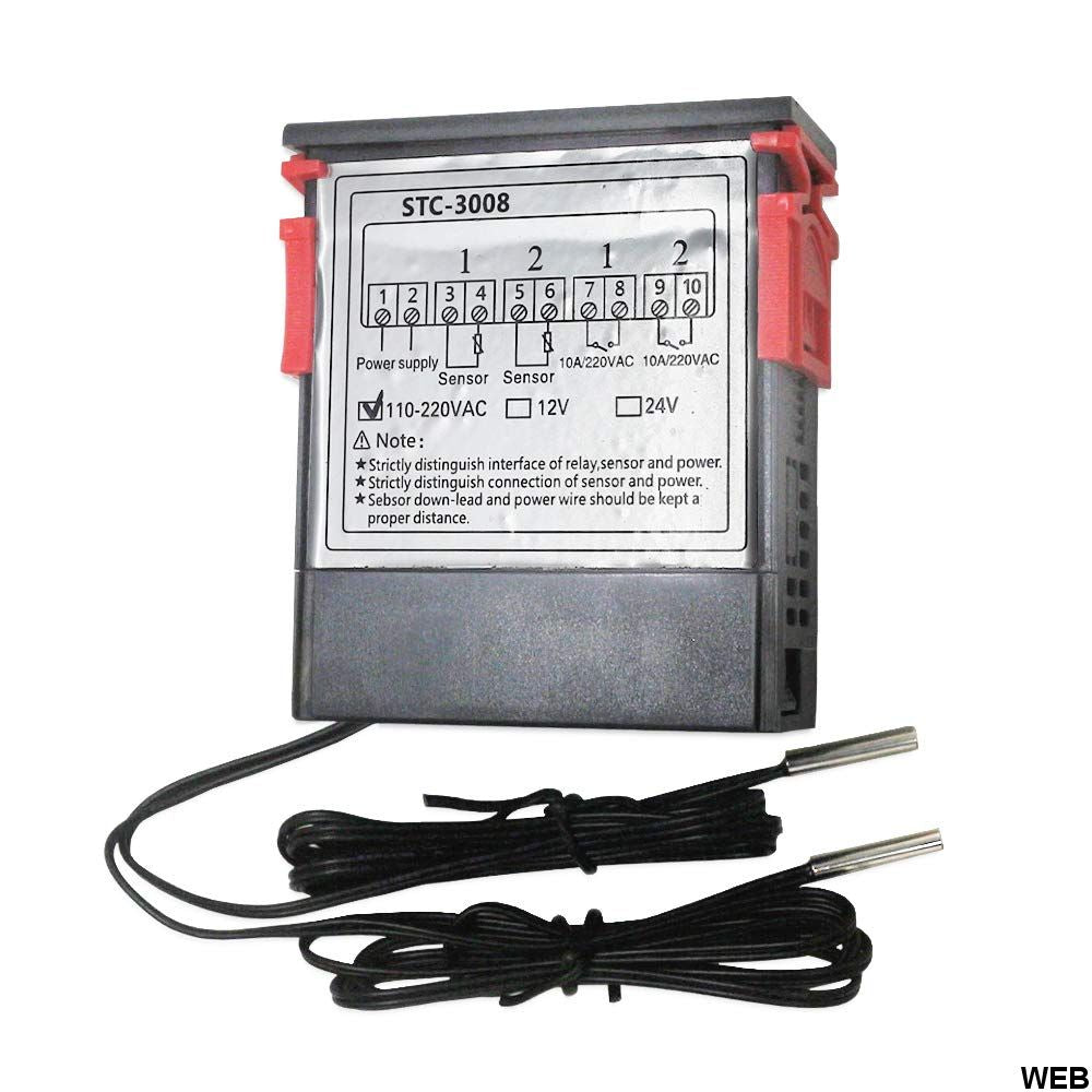 Termoregolatore STC-3008 110-220V con sonda di temperatura STC-3008 WB1905