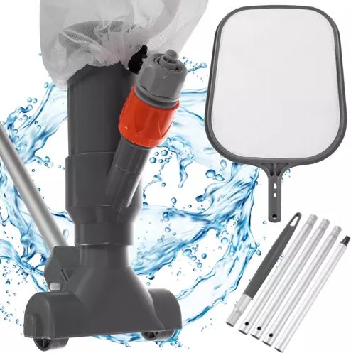 Kit 2 in 1 aspiratore e retino per pulizia piscine