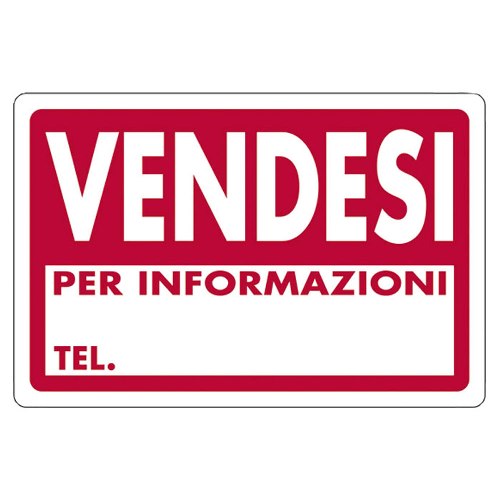 Cartello segnaletico "Vendesi" 30x20cm 8024814021107 7781 WB2002