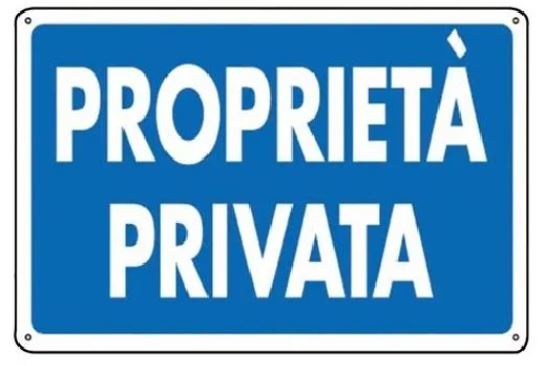 Cartello segnaletico "Proprietà privata" 30x20cm 8024814021091 7778 WB2004