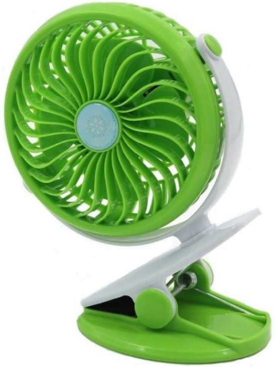 Ventilatore ricaricabile portatile con  pinza - vari colori