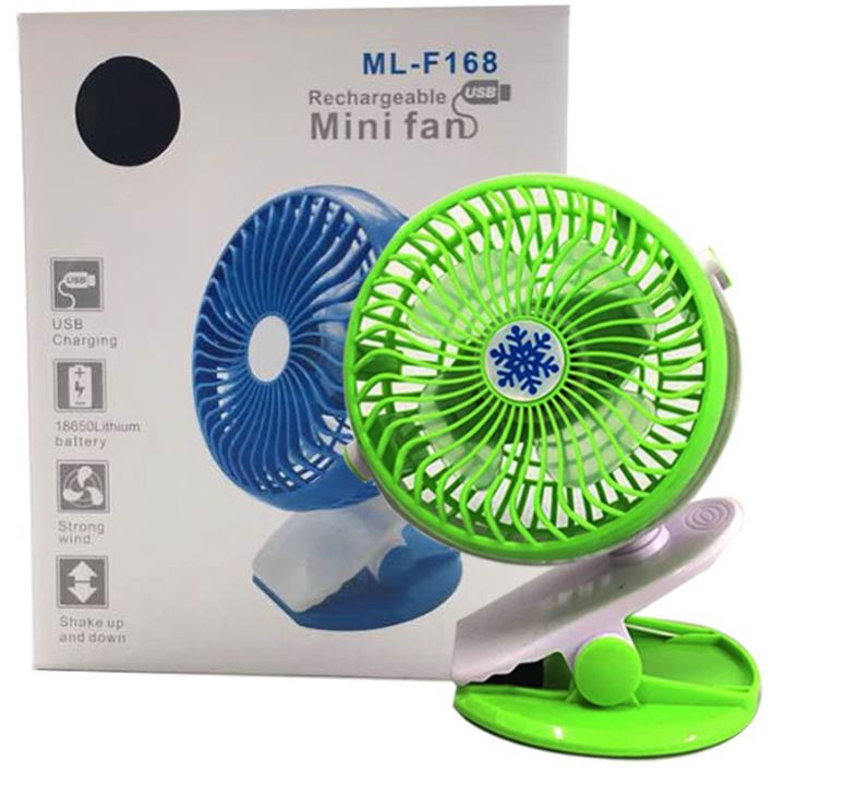 Ventilatore ricaricabile portatile con pinza - vari colori ML-F168 7811888580064 WB2022