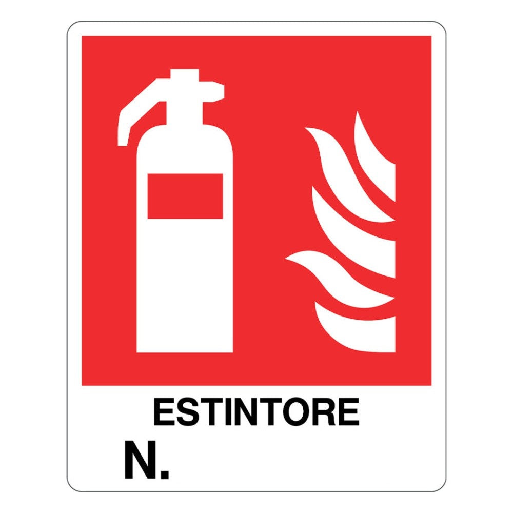 Cartello segnaletico estintore n° 20x30cm 8024814359705 WB2183