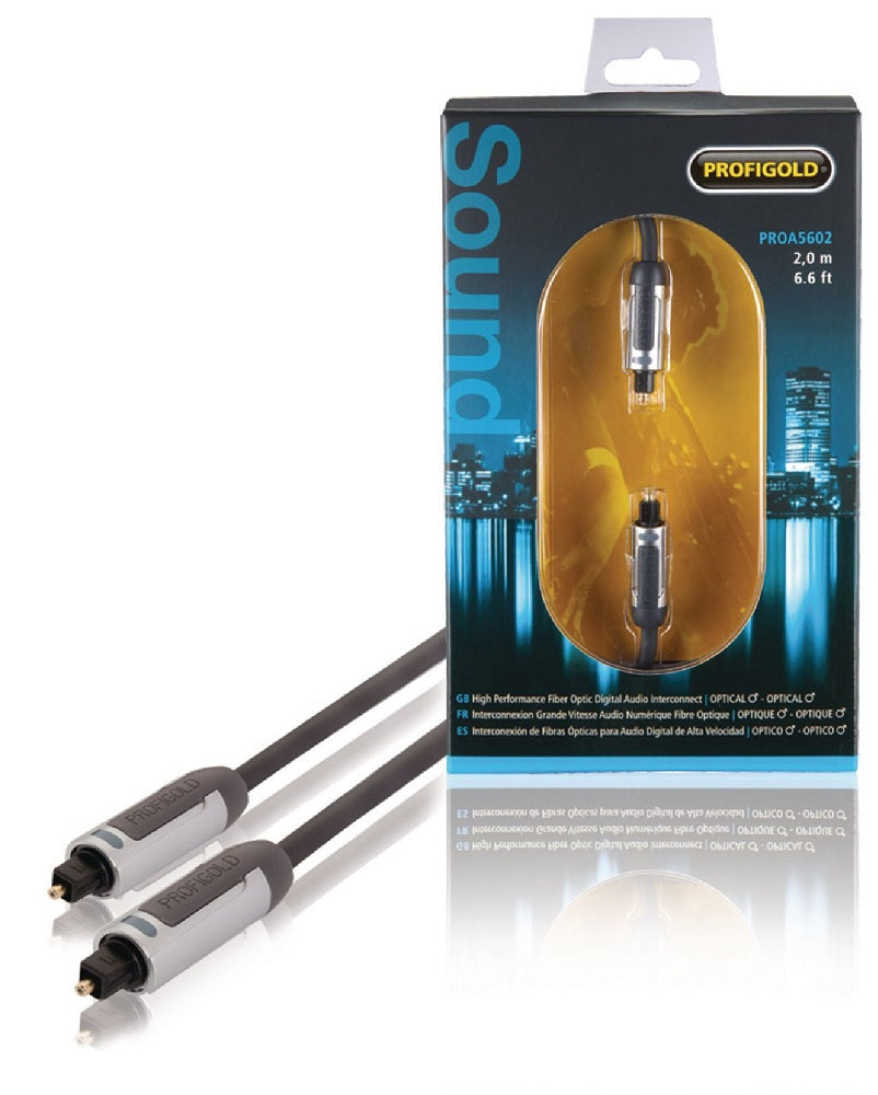 Cavo Audio Digitale Toslink Maschio - Toslink Maschio 2m Antracite Profigold PROA5602 8717587019593 WB2184