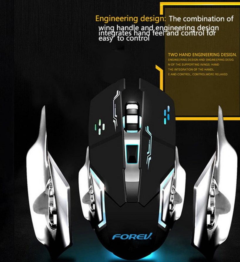 Mouse da gaming LED wireless con batteria ricaricabile incorporata nero FV-W502 6959229900278 FV-W502 WB2360
