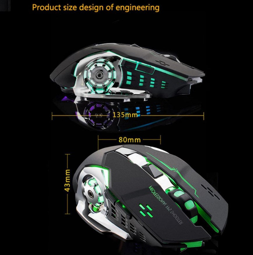 Mouse da gaming LED wireless con batteria ricaricabile incorporata nero FV-W502 6959229900278 FV-W502 WB2360