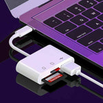 Adattatore USB Type C ad USB 2.0/SD/TF bianco WB2365Adattatore USB Type C ad USB 2.0/SD/TF bianco WB2365