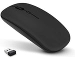 Mouse wireless nero con batteria ricaricabile incorporata