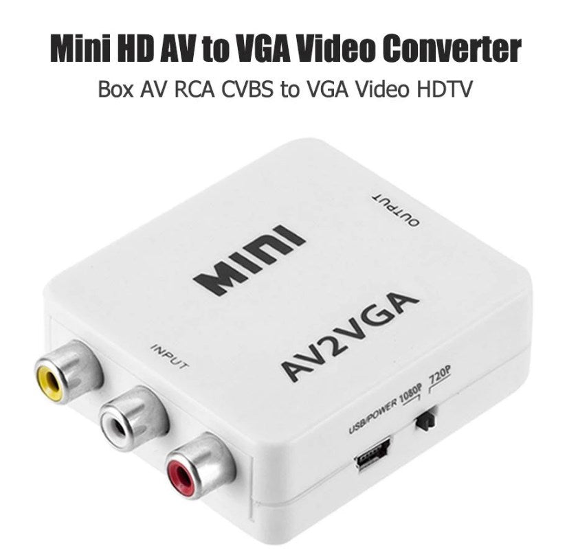 Mini convertitore da AV Audio ad VGA/jack audio WB2378Mini convertitore da AV Audio ad VGA/jack audio WB2378