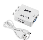 Mini convertitore da AV RCA Audio ad VGA/jack audio