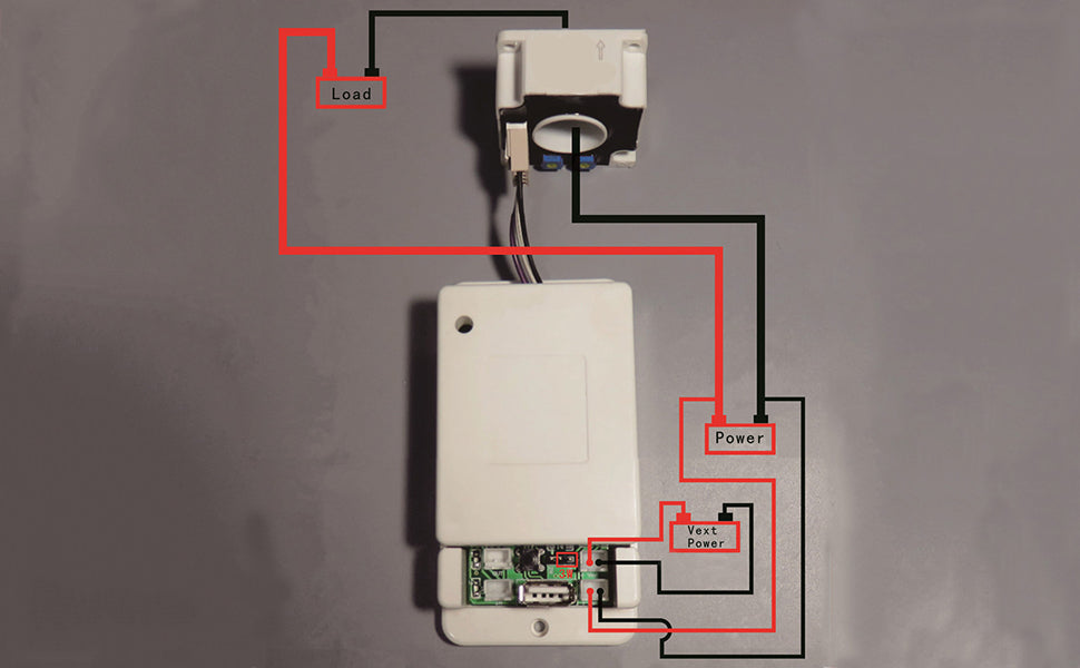 Misuratore di tensione/corrente/temperatura wireless con display LCD VAC8010F 500V 100A WB243