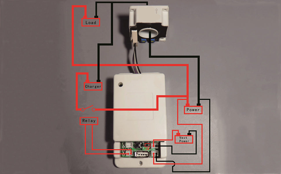 Misuratore di tensione/corrente/temperatura wireless con display LCD VAC8010F 500V 100A WB243
