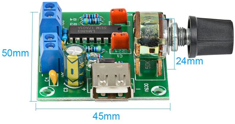 Mini amplificatore audio stereo 5V 5W 2 canali CM2038 WB2472