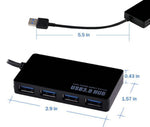 Hub USB 3.0 4 porte DC5V 5Gbps 6820180322310 WB2475