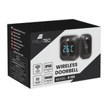 Campanello wireless nero con visualizzazione temperatura