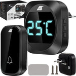Campanello wireless nero con visualizzazione temperatura  WB270