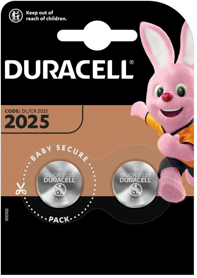 Batteria a bottone al litio 3V CR2025 Duracell