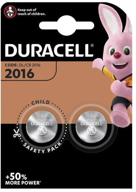 Batteria a bottone al litio 3V CR2016 Duracell