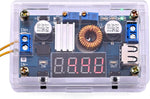 Regolatore di tensione da 5-36V a 1,25-32V DC con display e USB