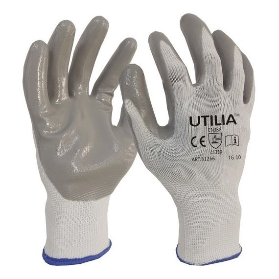 Guanti da lavoro in nitrile/nylon taglia 10 Utilia