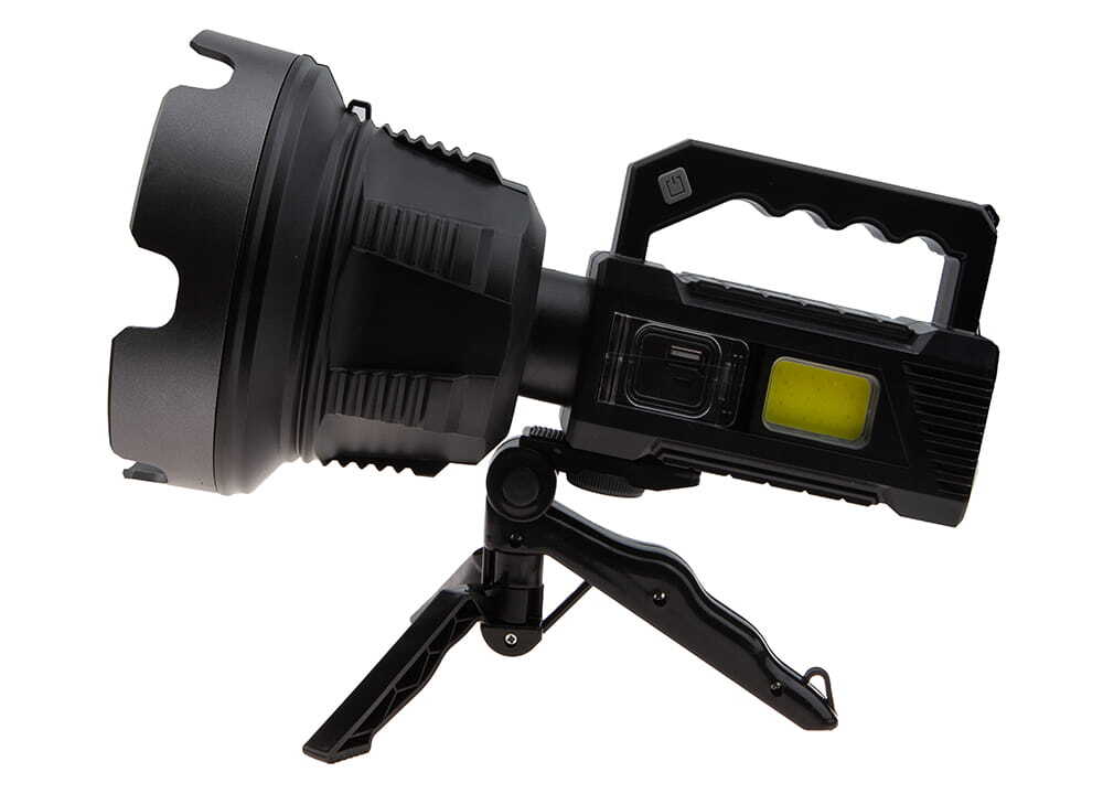 Torcia ricaricabile LED + COB con treppiede 150W 8518383430014 WB548Torcia ricaricabile LED + COB con treppiede 150W 8518383430014 WB548