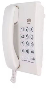 Telefono fisso con filo a pulsanti grandi bianco