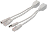 Cavi adattatori POE Fast Ethernet cavo iniettore/cavo splitter spina/presa DC 5,5mm