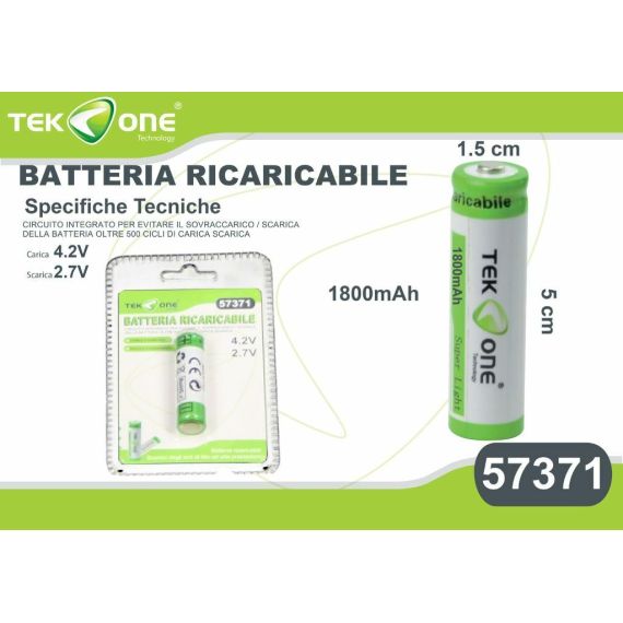 Batteria ricaricabile al litio 1200mAh tensione da carica 4.2V