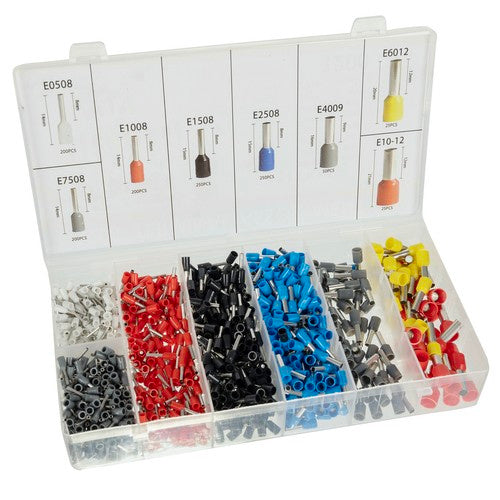 Pinza crimpatrice 0,25-10 mm² con 1200 puntalini 00022717 5904665712399 WB712