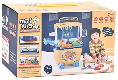 Carrello da gioco mini cucina 28 pezzi WB720