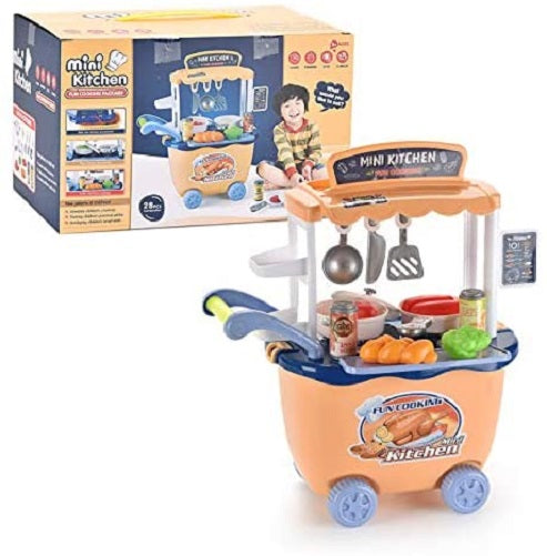 Carrello da gioco mini cucina 28 pezzi WB720