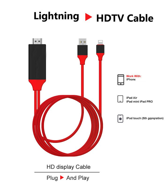 Cavo adattatore HDMI - Lightning per smartphone 2m
