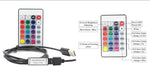 Striscia LED RGB 3m IP65 cavo di alimentazione USB con telecomando 6919478009825 ZXD-982 WB660