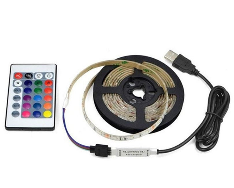 Striscia LED RGB 3m IP65 cavo di alimentazione USB con telecomando