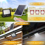 Kit faro LED dimmerabile 100W 6500K IP67 con pannello solare e telecomando WB1257