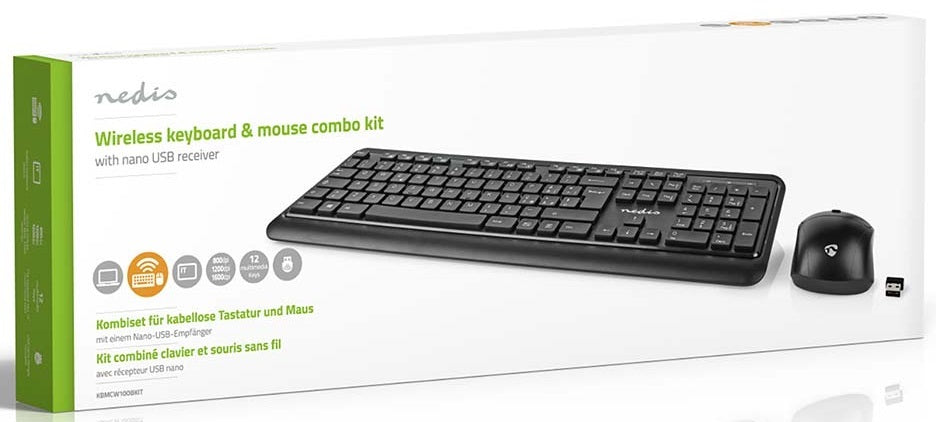 Set tastiera e mouse wireless layout italiano KBMCW100BKIT 5412810403998 WB858