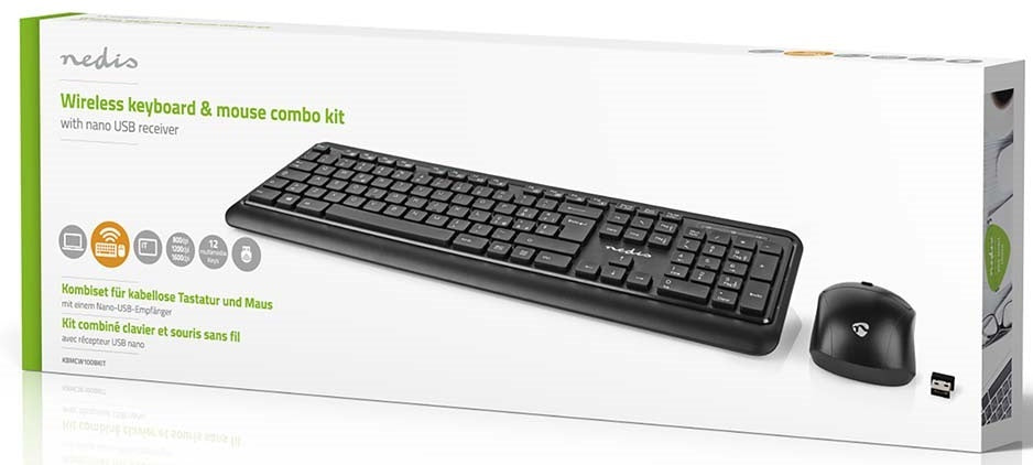 Set tastiera e mouse wireless layout italiano KBMCW100BKIT 5412810403998 WB858