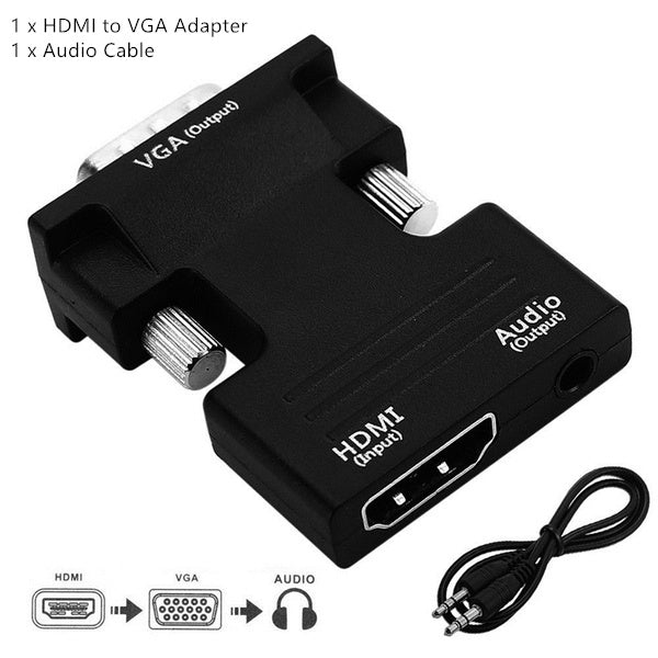 Adattatore HDMI/Jack audio 3.5mm a VGA WB886