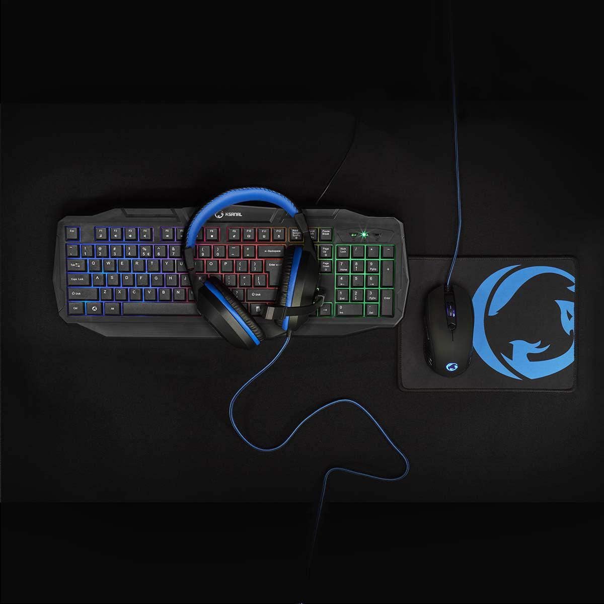 Kit gaming 4in1 Tastiera-Cuffie-Mouse-Tappetino GCK41100BKIT 5412810333721 WB932
