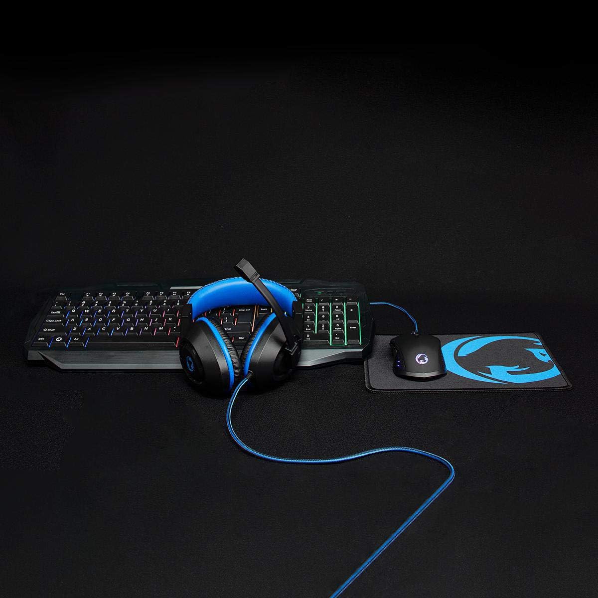 Kit gaming 4in1 Tastiera-Cuffie-Mouse-Tappetino GCK41100BKIT 5412810333721 WB932